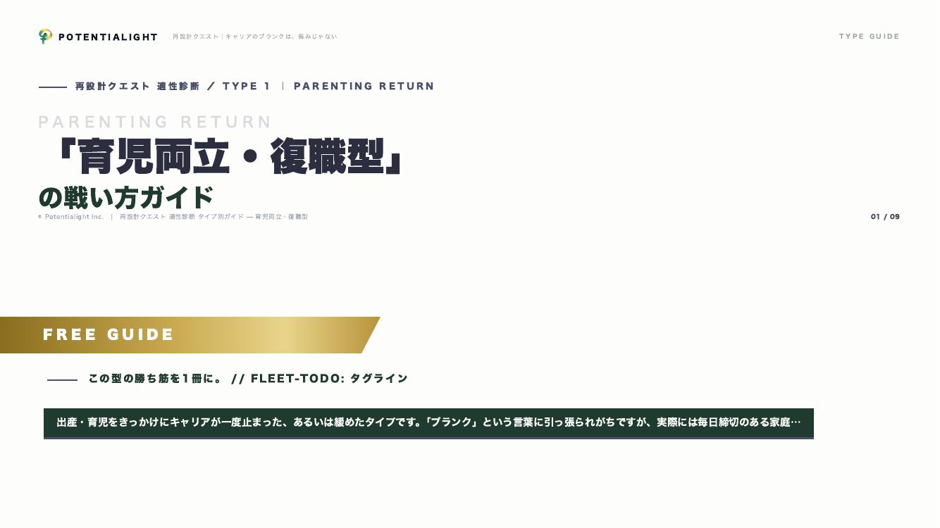 育児両立・復職型の戦い方ガイド 表紙