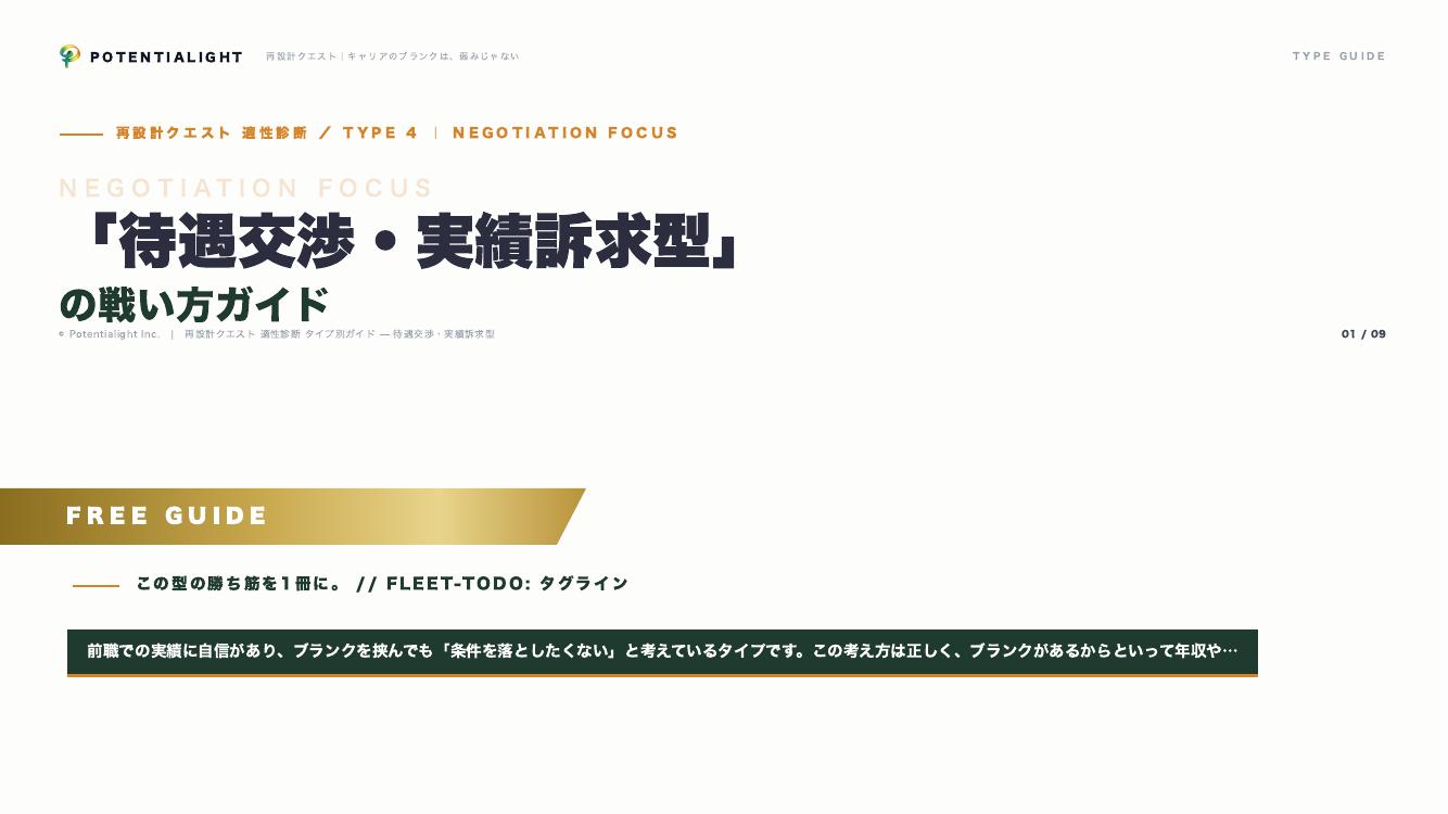 待遇交渉・実績訴求型の戦い方ガイド 表紙