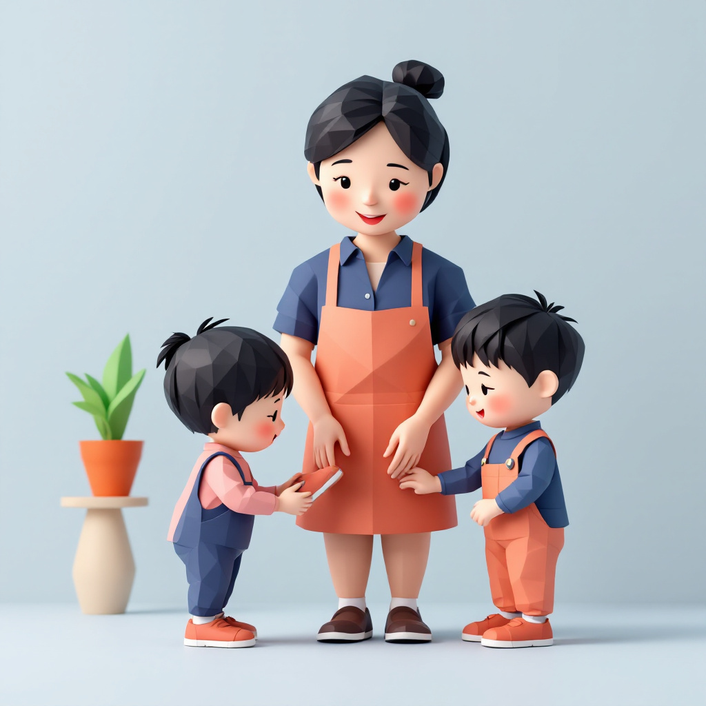 保育補助・学童支援員のキャラクターイラスト