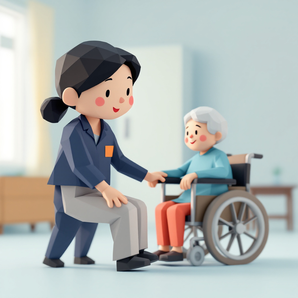 介護職員(未経験・初任者研修)のキャラクターイラスト